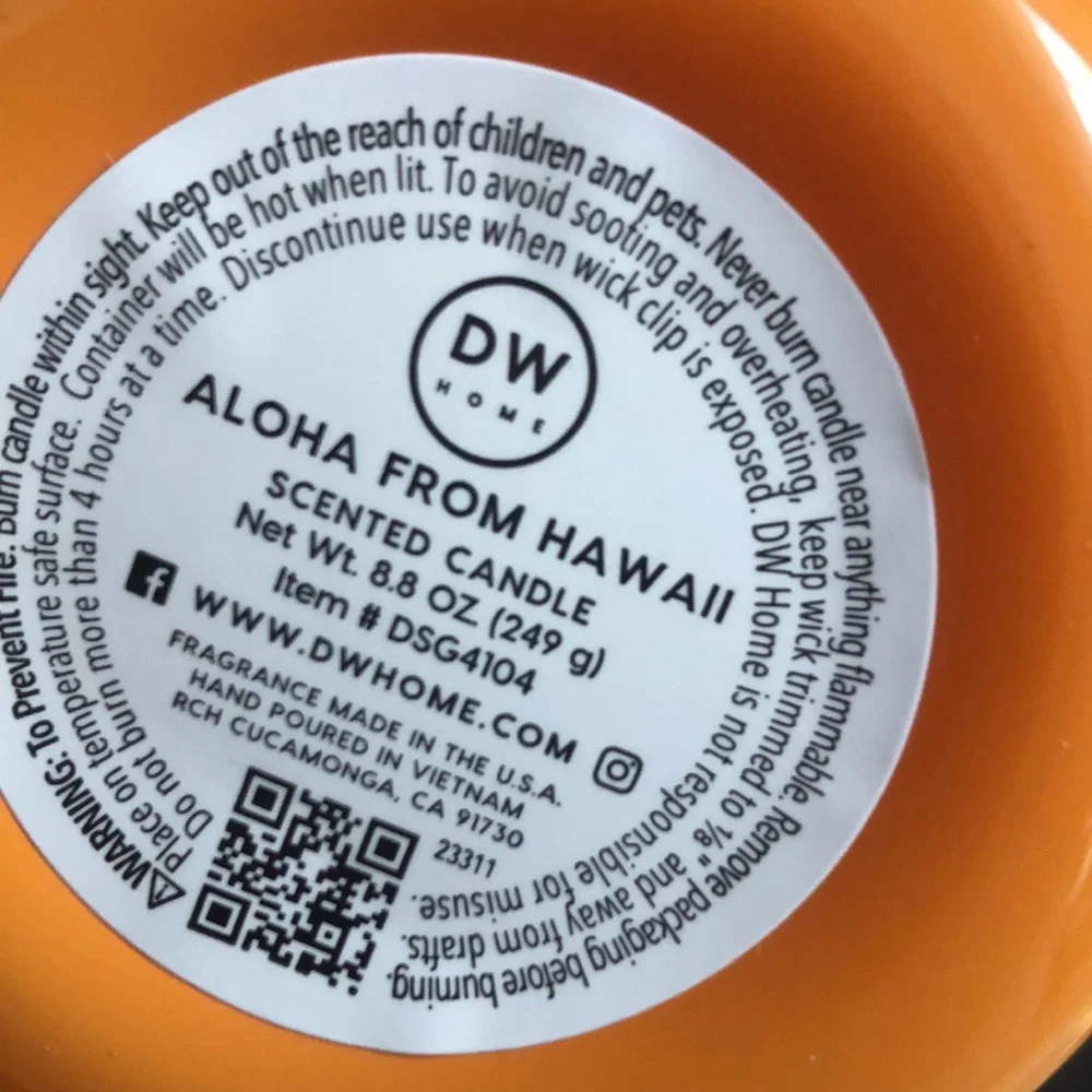 DW Home ALOHA from HAWAII Candle